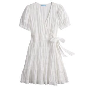 Draper James RSVP | NWT White Crossover Puff Sleeve Dress | Size XXL